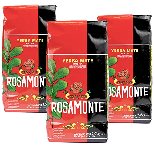 Rosamonte Yerba Mate Tee Tradicional 1.5kg (3x500g) - die Reifezeit beträgt 12 Monate | Detox und Energie Getränk von Yerbee