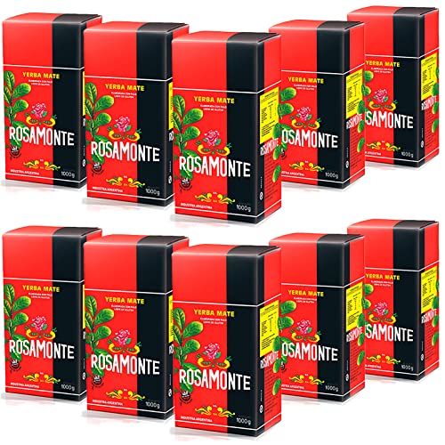 Rosamonte Yerba Mate Tee Tradicional 10kg (10x1kg) - die Reifezeit beträgt 12 Monate | Detox und Energie Getränk von Yerbee