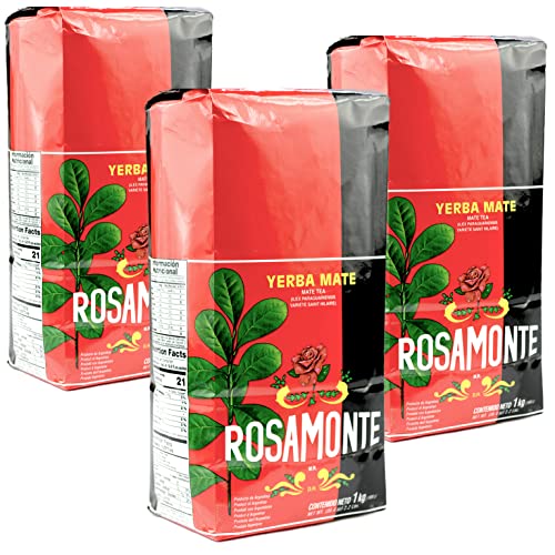 Rosamonte Yerba Mate Tee Tradicional 3kg (3x1kg) - die Reifezeit beträgt 12 Monate | Detox und Energie Getränk von Yerbee