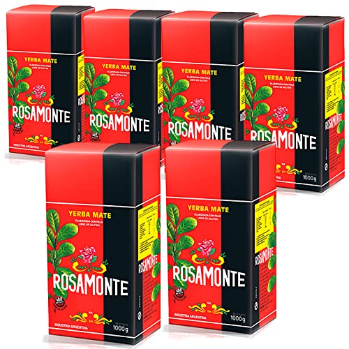 Rosamonte Yerba Mate Tee Tradicional 6kg (6x1kg) - die Reifezeit beträgt 12 Monate | Detox und Energie Getränk von Yerbee