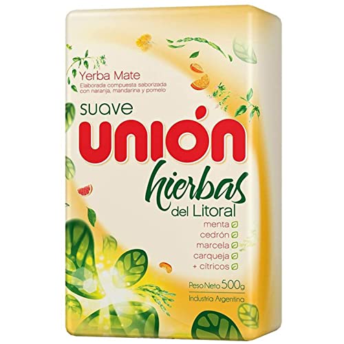 Union Suave Yerba Mate Hierbas del Litoral 500g | Mate Tee aus Argentinien - die Reifezeit beträgt 12 Monate | Detox und Energie Getränk von Yerbee