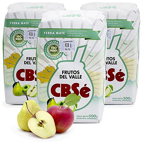 Yerba Mate Tee CBSé Frutos del Valle 1.5 kg (0.5 kg x 3) aus Argentinien | Detox und Energie Getränk von Yerbee