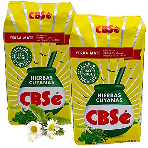 Yerba Mate Tee CBSé Hierbas Cuyanas 1 kg (0.5 kg x 2) aus Argentinien | Detox und Energie Getränk von Yerbee