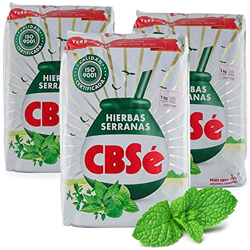 Yerba Mate Tee CBSé Hierbas Serranas 1.5 kg (1.5 kg x 3) aus Argentinien | Detox und Energie Getränk von Yerbee