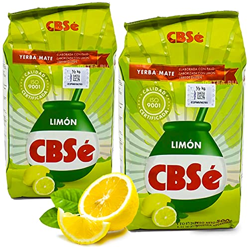 Yerba Mate Tee CBSé Limon 1 kg (0.5 kg x 2) aus Argentinien | Detox und Energie Getränk von Yerbee