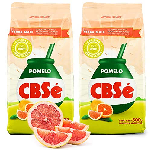 Yerba Mate Tee CBSé Pomelo 1 kg (0.5 kg x 2) aus Argentinien | Detox und Energie Getränk von Yerbee