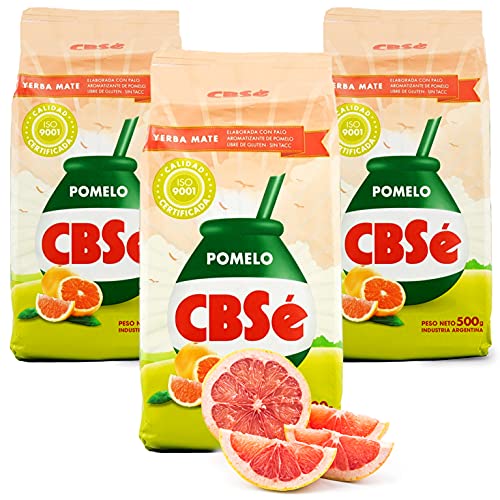 Yerba Mate Tee CBSé Pomelo 1.5 kg (0.5 kg x 3) aus Argentinien | Detox und Energie Getränk von Yerbee