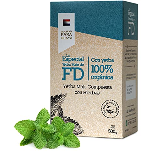 Yerba Mate Tee Fede Rico Especial Minze 0.5 kg | Mate Tee aus Paraguay | Detox und Energie Getränk von Yerbee