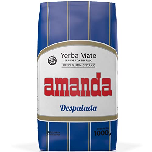 ☘️ Amanda Yerba Mate Tee Despalada 1 kg + Geschenk Probe (40g) |🍵Reich an Vitaminen und Antioxidantien | Wachmacher Tee mit Koffein | Stoffwechsel beschleunigt | 🇦🇷 Argentinien von Yerbox