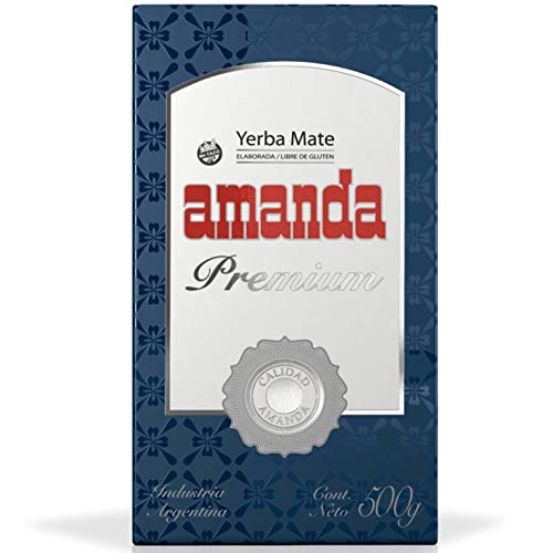 Amanda Yerba Mate Tee Premium 500g + Geschenk Probe (40g) |Reich an Vitaminen und Antioxidantien | Wachmacher Tee mit Koffein | Stoffwechsel beschleunigt | Argentinien von Yerbox