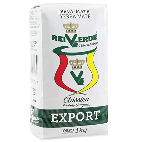 Erva Mate Tee Rei Verde Export Classic 1 kg + Geschenk Probe (40g): Reich an Antioxidantien, Vitaminen, beschleunigt den Stoffwechsel, zuckerfrei | Brasilien von Yerbox