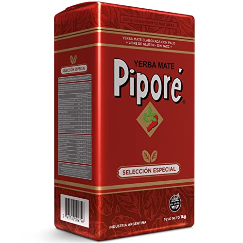 Pipore Yerba Mate Tee Especial 1kg (1000g) + Geschenk Probe (40g):Reich an Antioxidantien und Vitaminen, beschleunigt den Stoffwechsel, zuckerfrei | Argentinien von Yerbox