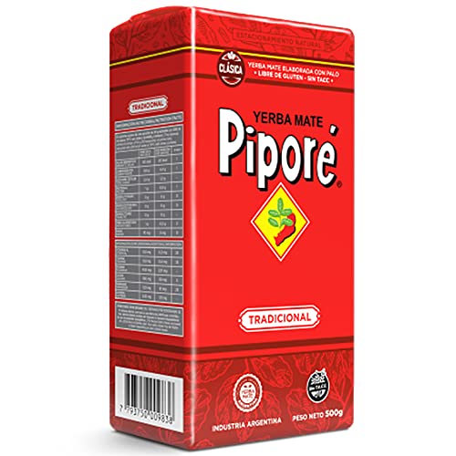 Pipore Yerba Mate Tee Tradicional 500g + Geschenk Probe (40g):Reich an Antioxidantien und Vitaminen, beschleunigt den Stoffwechsel, zuckerfrei | Argentinien von Yerbox