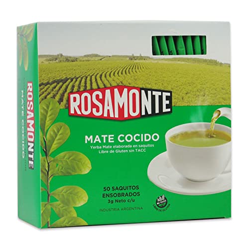 🌿Rosamonte Yerba Mate Cocido Traditional 50 Teebeutel (150g) | 🍵Reich an Vitaminen und Antioxidantien | Belebender und Erfrischender Mate Tee von Yerbox