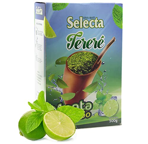 Selecta Erva Mate Tee Terere Limette Minze 0.5 kg + Geschenk Probe (50g): Reich an Antioxidantien und Vitaminen, beschleunigt den Stoffwechsel, zuckerfrei | Brasilien von Yerbox