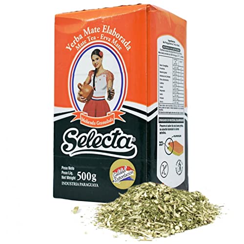 Selecta Yerba Mate Tee Tradicional 0.5 kg + Geschenk Probe (40g): Reich an Antioxidantien und Vitaminen, beschleunigt den Stoffwechsel, zuckerfrei | Paraguay von Yerbox