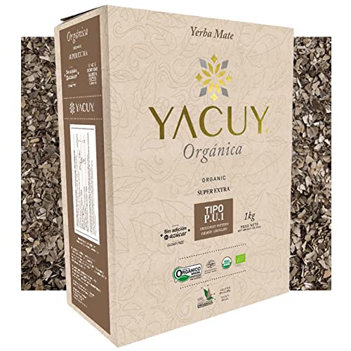 🌿 Yacuy Yerba Mate Tee Organic Vacuum 1 kg + Geschenk Probe (40g): 🧉Reich an Antioxidantien, Vitaminen, beschleunigt den Stoffwechsel, zuckerfrei | Brasilien 🇧🇷 von Yerbox