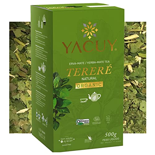 Yacuy Yerba Mate Tee Terere Organic Vacuum 0.5 kg + Geschenk Probe (40g): Reich an Antioxidantien, Vitaminen, beschleunigt den Stoffwechsel, zuckerfrei | Brasilien von Yerbox