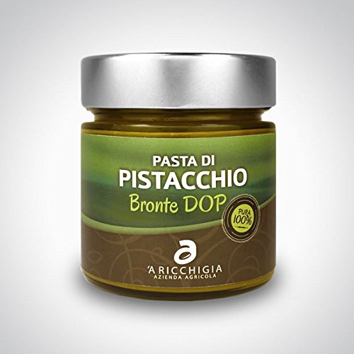 A RICCHIGIA- 100% PURE TEIGWAREN PISTACHIO BRONTE D.O.P JAR gr. 190 - Italienisch Handwerkliches Produkt von YesEatIs