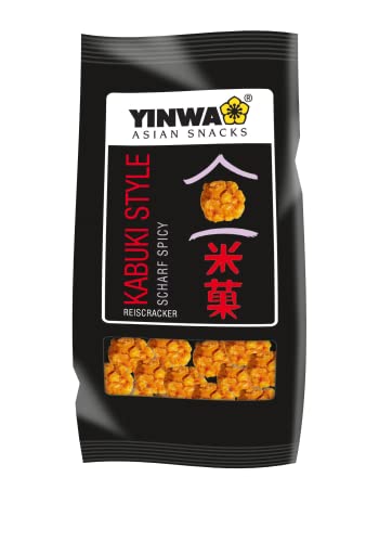 Yinwa Kabuki Style - Reisgebäck mit Chili - Exotischer Snack aus Asien - 8 x 75 g von Yinwa