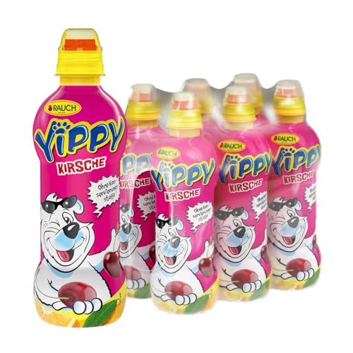 Rauch Yippy Kirsche | der fruchtig farbenfrohe Kinderspaß | mit 5 Vitaminen und Calcium | 6x 330ml PET Flasche von Yippy