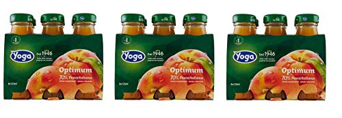 x3 Yoga Succo Pesca Pfirsichsaft ohne Zuckerzusatz (125 ml X 6) von Yoga