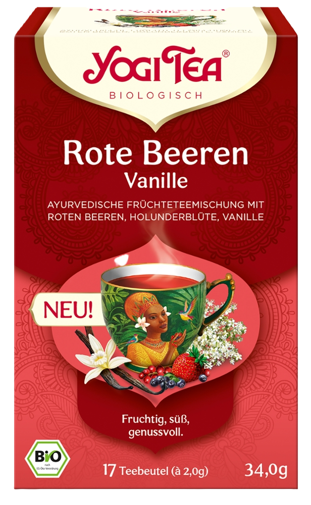 Bio Rote Beeren Vanille von Yogi Tea