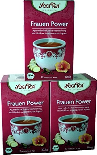 Yogi Tea® Frauen Power I 3er Pack Yogi Tee mit echter Bio-Qualität I leckere ayurvedische Gewürz-Tee-Mischung mit Hibiskus Angelikawurzel Ingwer uvm. als Frauen-Tee I Tee-Set mit 3x 17 Tee-Beutel von Yogi Tea