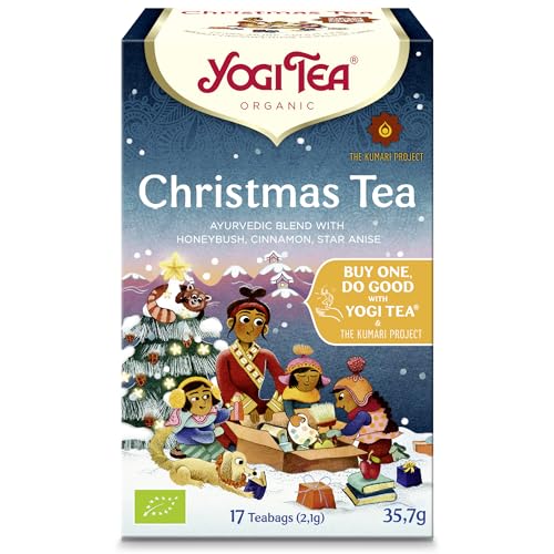 Yogi Tea - Christmas Tea, Ayurvedischer Bio Kräutertee, Mischung aus Honigbusch, Zimt und Sternanis, Yogi Tee 6er Pack, 6x17 Beutel (102 Teebeutel insgesamt), ideal als Geschenk von Yogi Tea