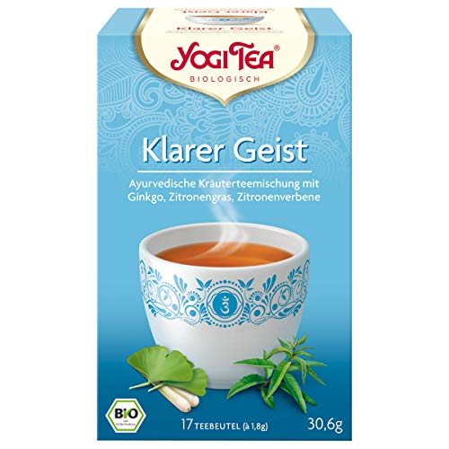 Yogi Tee, Klarer Geist Ayurvedische Teemischung, Biotee, Zutaten aus kontrolliert ökologischem Anbau, 17 Teebeutel, 30,6g von YogiTea