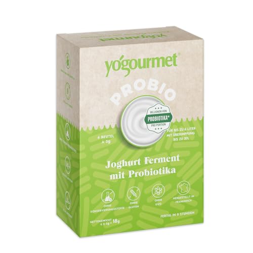 Yogourmet - Joghurtferment mit Probiotika (6 Beutel = 6 Liter) - Machen Sie Joghurt zu Hause - Natürlich, Glutenfrei, Koscher, Halal von Yogourmet