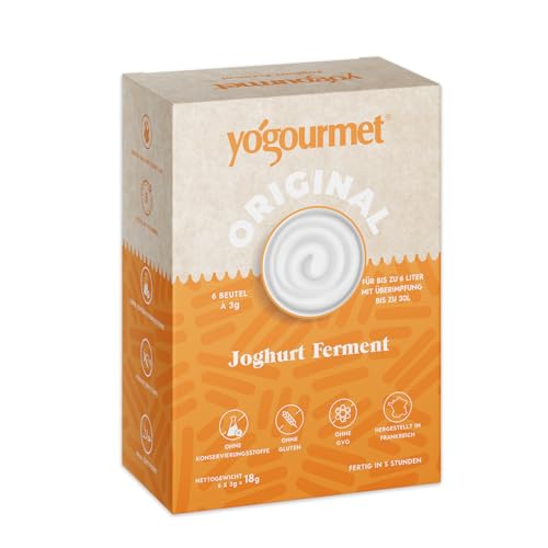 Yogourmet - Joghurtfermente (6 Beutel = 6 Liter) - Machen Sie Joghurt zu Hause - Natürlich, Glutenfrei, Koscher, Halal von Yogourmet