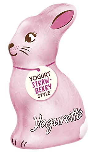 Ferrero Yogurette Osterhase | 75 g | Weiße Joghurtschokolade mit fruchtigen Erdbeercrisps | Ostern | Osterhase | Geschenk aus Schokolade in Hasenform von Yogurette