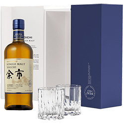 Nikka : Yoichi Single Malt Geschenkbox mit 2 Riedel Gläsern von Nikka