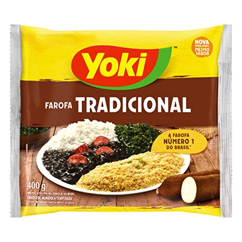 Yoki Farofa Mandioca Brasil | Fertig Gewürztes Maniokmehl| Cassava 400g von Yoki