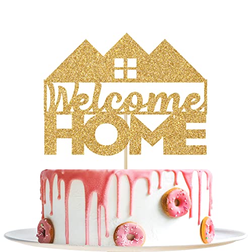 Tortenaufsatz mit Aufschrift "Welcome Home", Schwarz von YotaWish