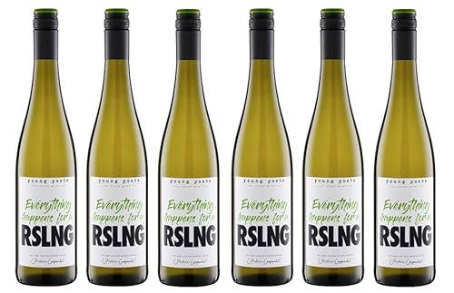 6x 0,75l - 2023er - Young Poets - Everything Happens For A Riesling - Qualitätswein Pfalz - Deutschland - Weißwein trocken von Young Poets