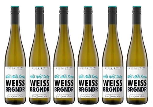 6x 0,75l - 2023er - Young Poets - Weiß Weiß Baby - Weißburgunder - Qualitätswein Baden - Deutschland - Weißwein trocken von Young Poets