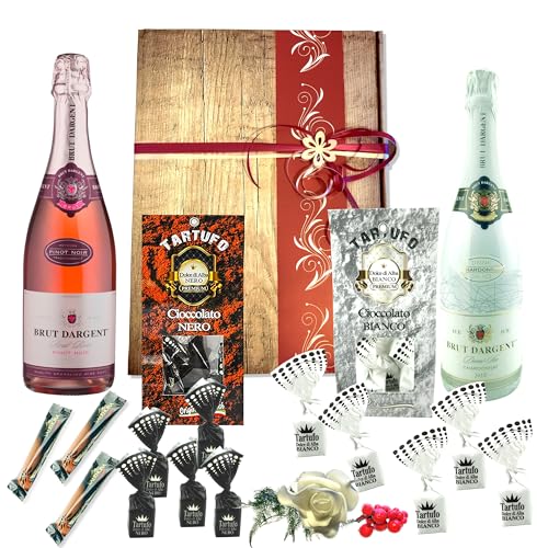 Geschenkkorb und Geschenk Spezialitäten für Frauen und Männer mit Brut Dargent ICE, Tartufo Dolce di Alba von Tartuflanghe von Yui`s Delikatessen