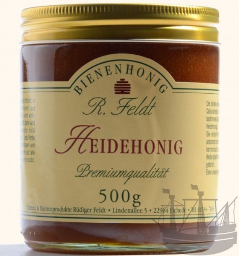 Heide Honig, kaltgeschleudert, unfiltriert, sehr aromatisch, 500g von Yulo