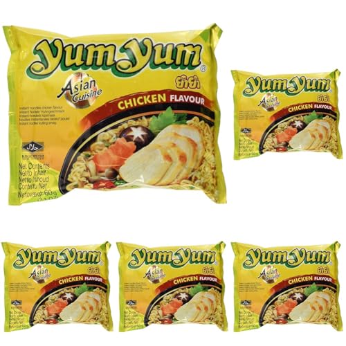 Yum Yum Instant Nudeln Huhn 60g (1 x 60 g) (Packung mit 5) von Yum Yum