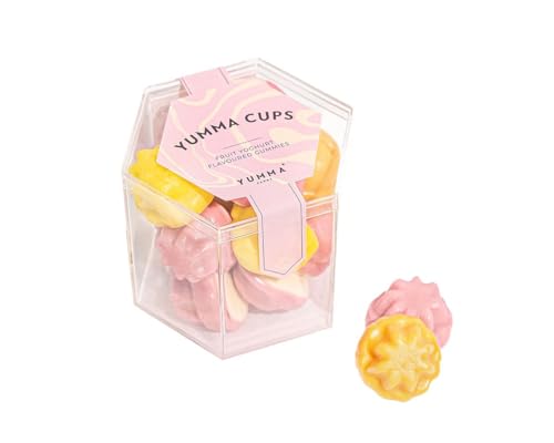 Yumma Candy Yumma Cups, 79 g – Fruchtjoghurt-Gummibonbons in edler Hexagon Box von Yumma