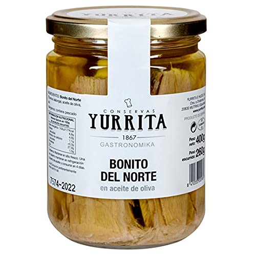 Yurrita, weißer Thunfisch, eingelegt in Olivenöl, aus Spanien, 400 g von conservas yurrita