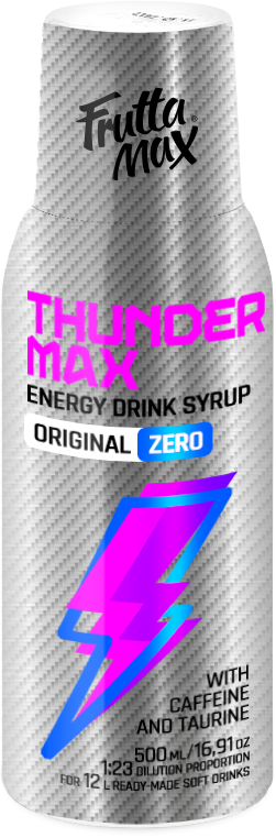 Thunder MAX, Frutta Max Energy-Drink-Sirup, ZERO ohne Zucker 500ml von Yuva Kft. – Fruttamax