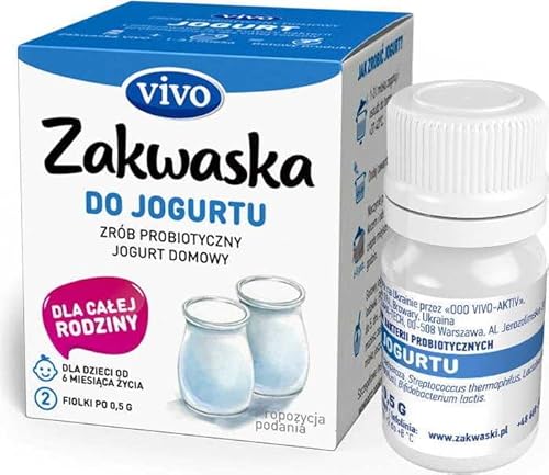 VIVO hausgemachter Joghurt, lebende Bakterienkulturpackung 2 x 0,5g ZAKWASKI VIVO von ZAKWASKI VIVO