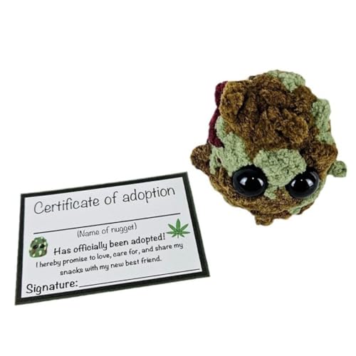 ZDdp 2 STK. Adopt A Weed Plushie, Rauchschale und Weed T Plushie, Handgefertigtes Gehäkeltes Glasflaschen-Plüschtier Little Weed Plushie, 2-Plüschtier mit Zertifikat von ZDdp