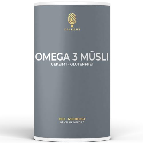 Gekeimtes OMEGA-3 Müsli • 100% Rohkost • Basisch • Glutenfrei • BIO • reich an Omega 3 von ZELLGUT