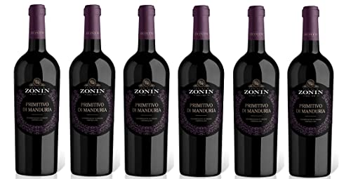 6x 0,75l - 2022er - Zonin - Primitivo di Manduria D.O.P. - Apulien - Italien - Rotwein halbtrocken von ZONIN