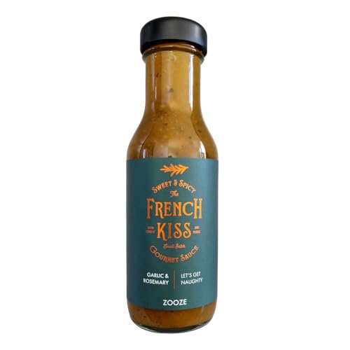 French Kiss Grilling Sauce | ZOOZE | Garlic and Rosemary Barbecue Sauce mit Ananas | Feinkost Premium Grillsauce | Ohne Zusatzstoffe | süß, senfig und fruchtig | 260 ml | Handmade | edle Geschenke von ZOOZE