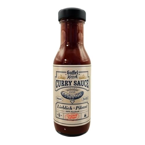 GAFFEL KÖLSCHE CURRY SAUCE | ZOOZE X GAFFEL | Feinkost Premium Curry Sauce | Ohne Zusatzstoffe | süß und pikant | 260 ml | Handmade | Perfekt zur Bratwurst oder Pommes Frittes | edle Geschenke von ZOOZE